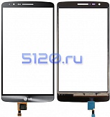 Сенсорное стекло (тачскрин) для LG G3, серебро